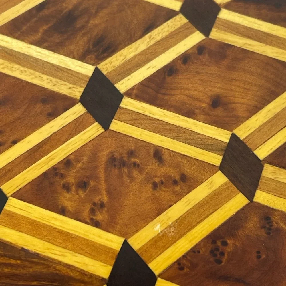 Moroccan Thuya Burl Wood Octagonal Jewelry Box Burl Wooden Inlay Box